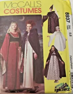 McCall's 8937 Mädchen Mittelalter Renaissance Kleid & Cape Kostüm Schnittmuster 5-6 - Bild 1 von 2