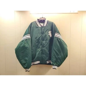 Vintage Chicago White Sox Satin Starter Jacket Green Men's Size 5XL - Picture 1 of 11
