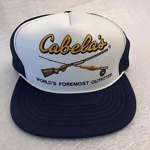 VINTAGE CABELA'S World's Foremost Outfitter Trucker Hat Cap Mesh Snapback