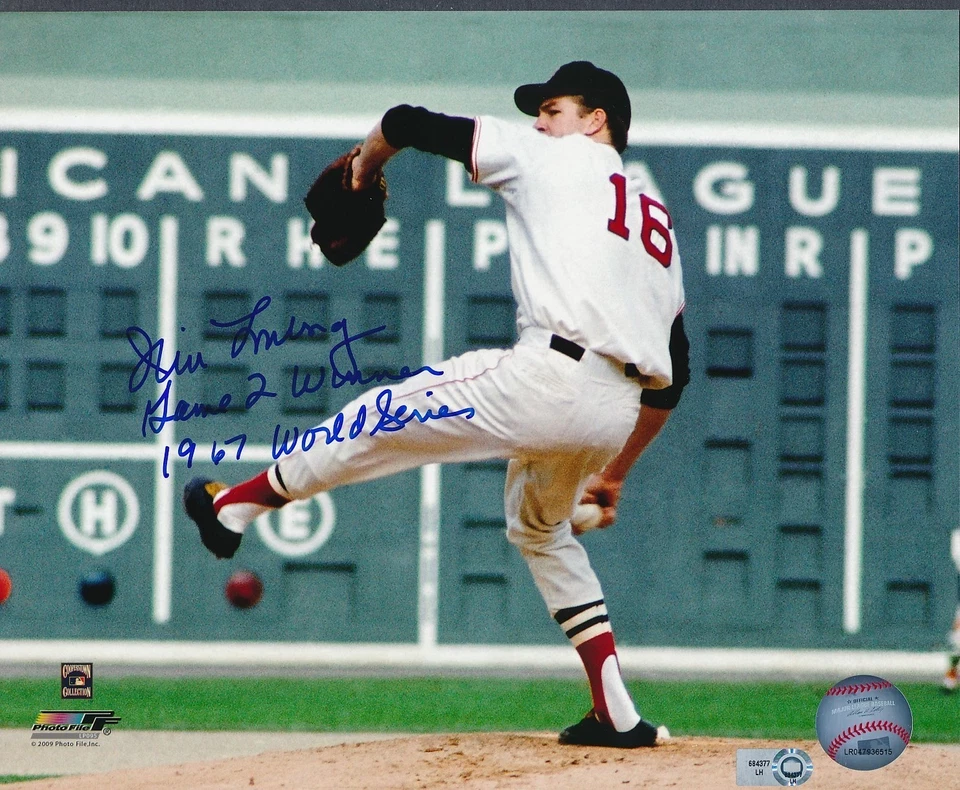 Foto autógrafa firmada por Jim Lonborg de los Medias Rojas (horizontal) de 8x10 MLB Foto 1 de 1