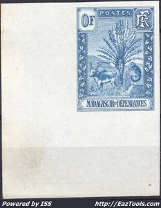 MADAGASCAR ZEBU ESSAI CHASSEPOT N° 77A NON DENTELÉ NEUF SANS GOMME - Picture 1 of 2