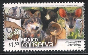 pc026 México Conserva Estampillada sin montar o nunca montada 2 Sc#2256 Mc#2964A Et#mc026 Mamíferos Terrestres - Imagen 1 de 1
