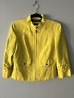 Anthracite By Muse - Stylish Yellow Jacket- Zip, Textured - Size 8
