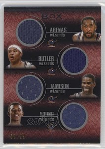 2007 Luxury Box Quad Relics /99 Gilbert Arenas Caron Butler Nick Young Rookie RC