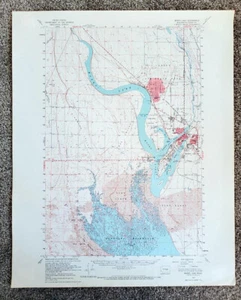 Moses Lake Washington 1956 USGS 15 Minute Topographic Map 1:62500 Larson AF Topo - Picture 1 of 3
