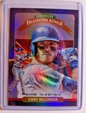 2020 DONRUSS MILESTONE STAT LINE CODY BELLINGER 06/75 (m)