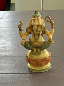 Ganesh Feux Ivory (resin)  Statue - Picture 1 of 6