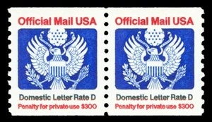 Scott O139 1985 22c Official Coil Pair Mint VF OG NH Cat $10.50 - Picture 1 of 1