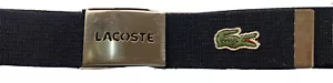Cinturón de tela tejida con hebilla grabada para hombre azul marino logotipo ajustable - Imagen 1 de 3