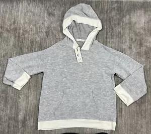 Mododoc Sweater Women Extra Small Gray White Trim Pullover Jogger Lounge NWT - Picture 1 of 13