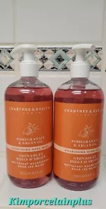 2 X Crabtree & Evelyn Pomegranate & Argan Oil HAND WASH Jumbo SIZE Freeship - Picture 1 of 2