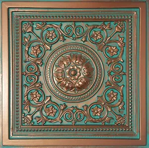 Sistema griglia, Pop In, 2' x 2', 3D, Piastrelle soffitto PVC MAJESTY patina rame - Foto 1 di 3