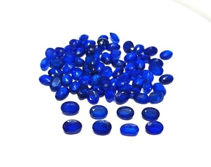 Lote de 6 piedras preciosas sueltas de espinela azul natural corte ovalado 5*7 mm 5 CT - Imagen 1 de 5