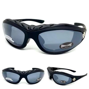 MOTORCYCLE Riding Padded Safety Protective SUN GLASSES GOGGLES Wind Resistant C1 - Picture 1 of 7