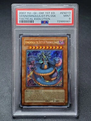 Yugioh TAEV-EN013 Vennominaga the Deity of Poisonous Snakes Secret 1st PSA 9 - Image 1 of 2