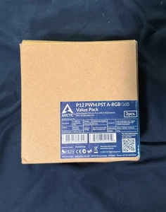 ARCTIC P12 PWM PST A-RGB (Black) 3 Pack 120 mm PWM Case Fan static pressure - Afbeelding 1 van 3