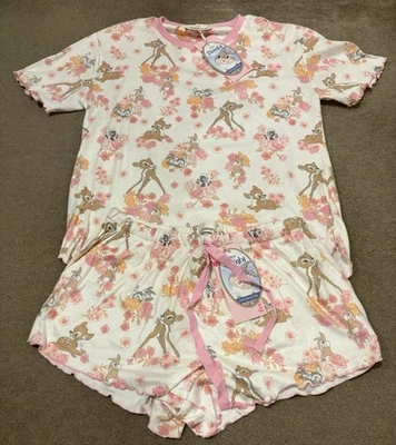 Nuevo con etiquetas Conjunto Peter Alexander Bambi & Thumper - Top Manga Corta S + Pantalones Cortos Talla M Foto 1 de 2