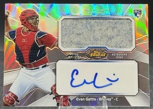 2013 Topps Finest Autograph Jumbo Relic Refractor AJR-EG Evan Gattis Rookie Auto - Picture 1 of 2