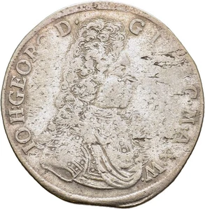 FITZ Sachsen Weimar Eisenach Johann Georg II 1680-1698 1/6 Taler 1693 °TCH824 - Imagen 1 de 2