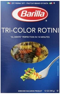 Barilla Tri Color Rotini Pasta Pack of 16 12 Ounce Boxes Non GMO Kosher - Picture 1 of 1
