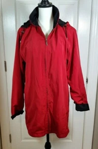MULBERRY STREET WOMENS ALL WEATHER COAT RED SMALL HOODED ZIP-OUT LINING - Picture 1 of 5