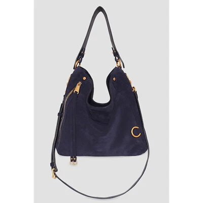 NWT Rebecca Minkoff MAB Leather Hobo Shoulder Crossbody Bag NAVY Suede AUTHENTIC - Image 1 of 4