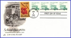 USA3 #2123 PL #2 U/A Artcraft 2 FDC PNC4 Schulbus - Bild 1 von 1