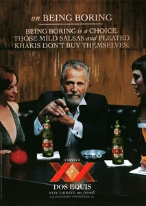 2007 VINTAGE PRINT AD - DOS EQUIS CERVEZA BEER AD - ON BEING BORING..... - Picture 1 of 1