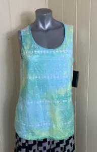 NWT Signature Studio Tank Top Sleeveless Semi Sheer Lined Front Women's Size XL - Picture 1 of 12