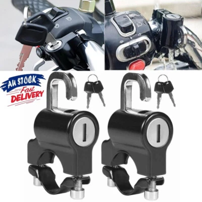 2X Helmet Lock Hook Anti-theft Handlebar Lock Motorcycle Dirt Bike Universal AU - image 1 of 4