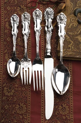 Lion Sterling Silver by Wallace Brand NEW 5 piece Dinner Setting with Box - Image 1 of 4