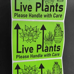 100 Large 4" x 3" Live Plants Shipping mailing Labels stickers hand-made - Picture 1 of 13