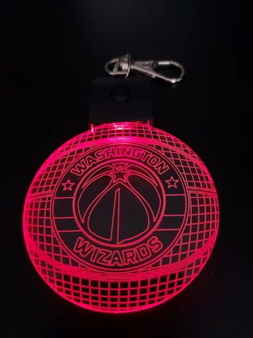 Washington Wizards Basketball 3D Light Keychain Cover