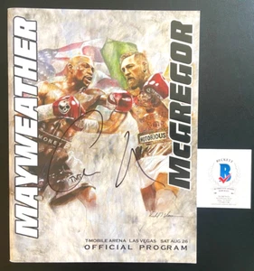 CONOR MCGREGOR SIGNED OFFICIAL FIGHT PROGRAM FLOYD MAYWEATHER JR UFC BOXING BAS - Picture 1 of 4