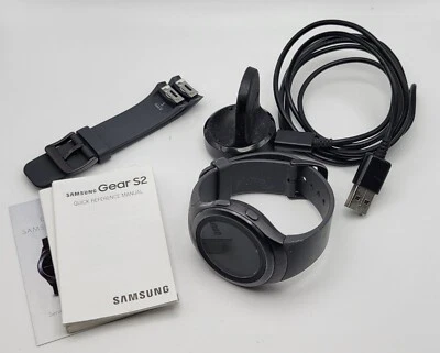 Samsung Gear S2 Dual-Core 1GHz Tizen Smartwatch - Dark Gray *WORKING* - Image 1 of 4