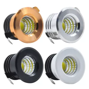 10× Mini 3W COB Recessed LED Cabinet Spot Light Lamp Ceiling Downlight 110V 220V - Picture 1 of 9
