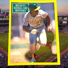 September 1990 issue of Beckett Baseball Card Monthly Magazine-Rickey Henderson