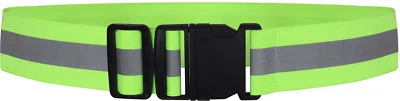 Neon Green Hi Vis Reflective Belt, Elastic Running Safety PT US Army Military