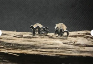 Yes or No decision earrings Sterling Silver 925 - TSE028 - Picture 1 of 5