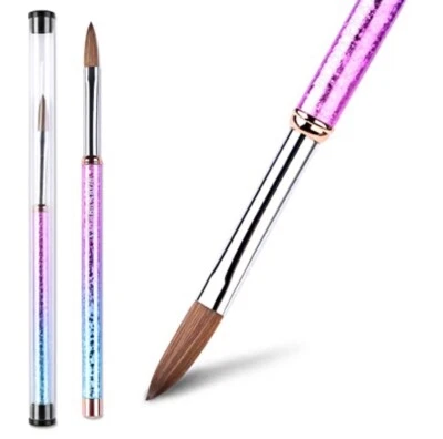 BORN PRETTY Professional Acrylic Nail Brush Size 8 – 50% Kolinsky Style for Salon & Home Use