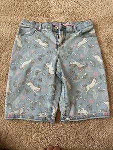 Children's Place Unicorn Denim Skimmer Girls Sz 12 - Picture 1 of 5