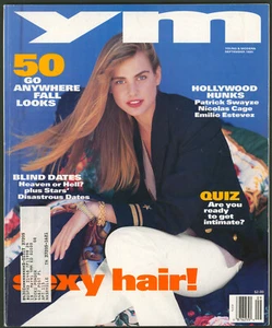YM Magazine September 1990 Patrick Swayze~Nicolas Cage~Emilio Estevez~ Fashion - Picture 1 of 5