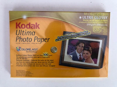Kodak Ultima Photo Paper Ultra Glossy 10x15cm (4x6") - 270gsm 20 sheets 8981185 - Image 1 of 4