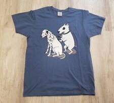 Strangel Hellenic Large Blue Ss T-Shirt, Dalmatian Pitbull Dogs Tattoo Santorini