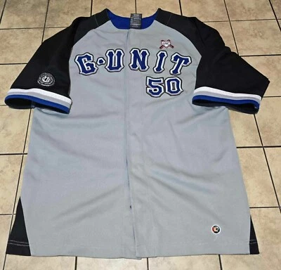 Vtg 50 Cent G-Unit Snap Button Baseball Style Jersey - Image 1 of 4