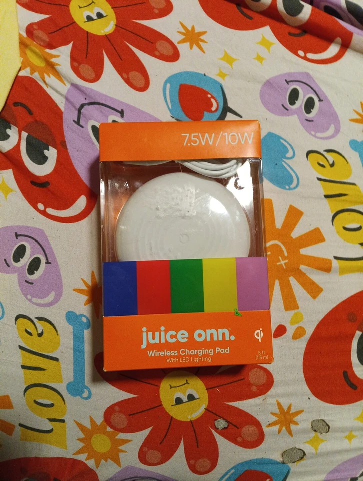 Onn Wireless Charging Pad with LED Lighting, 10W | Compatible Qi Devices - Image 1 of 4