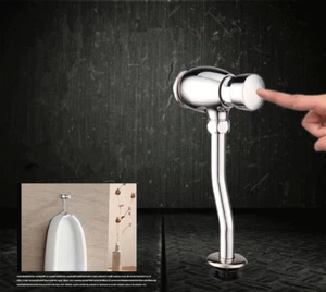 Öffentliche Toilette Druckknopf Wasserhahn Selbstschluss Urinal Armatur Chrom - Picture 1 of 7