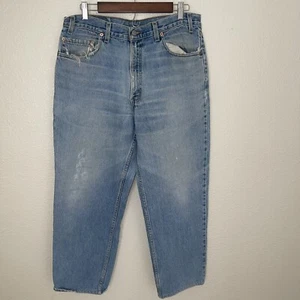 Jeans vintage anni 90 Levis 550 relaxed fit lavaggio leggero invecchiato 35x28 - Foto 1 di 5