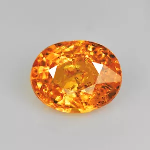 Granato Spessartite Naturale Libero Fanta Arancione | Forma Ovale | 0,69 cts Pietra Preziosa - Foto 1 di 2