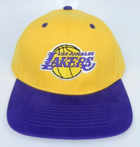 LOS ANGELES LAKERS NBA VTG STYLE FLAT BILL SNAPBACK 2-TONE ADIDAS CAP HAT NEW! - Picture 1 of 6